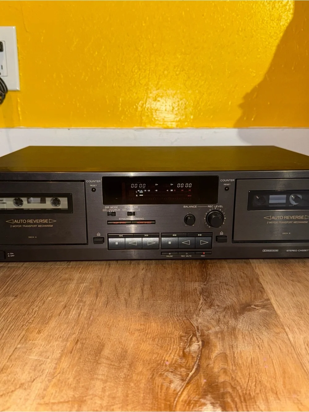Sony Stereo Cassette Deck TC-WR521 Turns On Untested needs Speakers to hear Turn